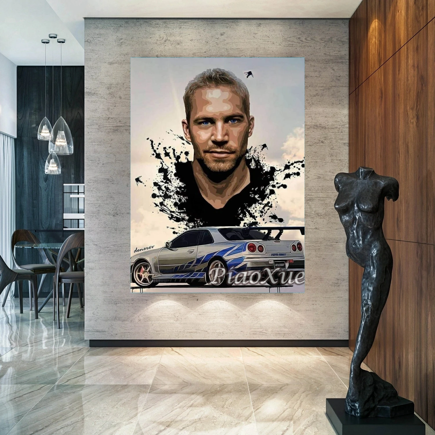 Fast And Furious Diamond Painting Art Classic Movie Paul Walker And Car Mosaic Rhinestone Cross Stitch Kit Craft Gift Home Decor