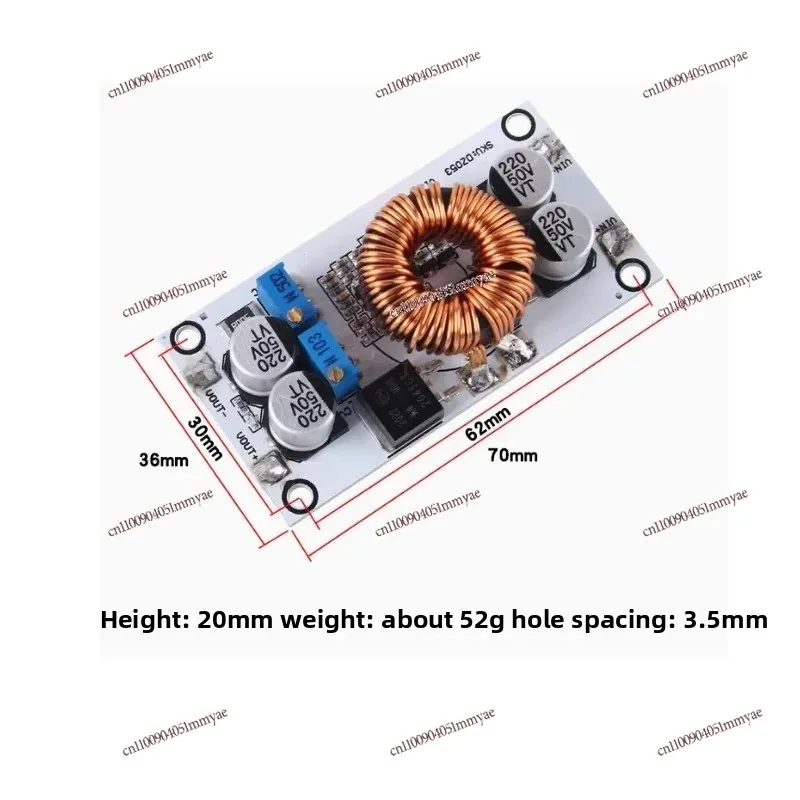 

DC-DC Aluminum Substrate Boost Module 600W20A Constant Voltage and Current Adjustable Power Supply LED Boost Driver 10-50V