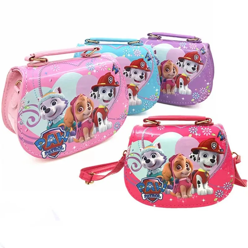 

Paw Patrol PU Leather Bling Princess Handbag Mini Outdoor Shoulder Bags Birthday Party Favors Baby Shower Girls Gift