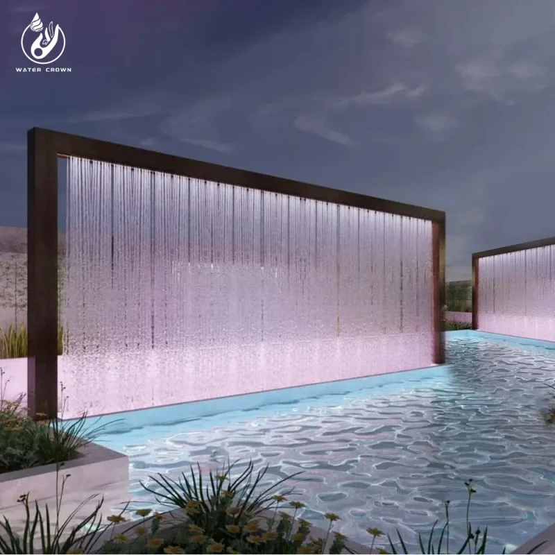 custom.feature interior decoration stainless steel curtain waterfall wall rain curtain fountain outdoor