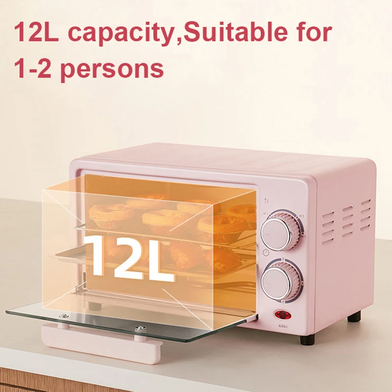 12L Electric Oven Multifunctional Mini-oven Roaster Household Intelligent Pizza Barbecue Bread Baking Toaster Breakfast Machine