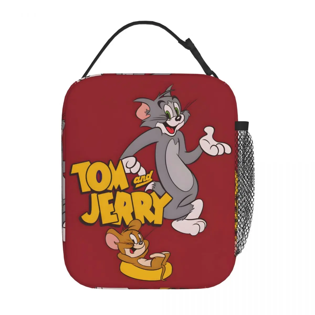 

Custom T-Tom And J-Jerry Insulated Lunch Bag for Women Resuable Animation Cooler Thermal Lunch Box Office Work School