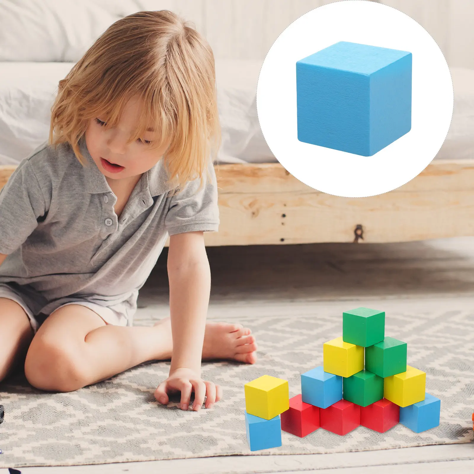

12 шт. деревянных разноцветных развивающих блоков: геометрические фигуры для раннего обучения, распознавания цветов, развития творческих способностей, подарок