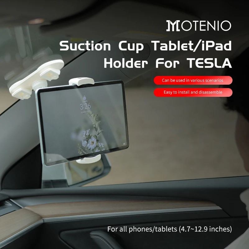 

Держатель для телефона MOTENIO sucker, держатель для iPad, дизайн для автомобиля TESLA, модель 3, модель Y, модель S, модель X, заднее сиденье, переднее сиденье