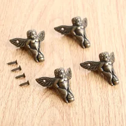 4pcs Jewelry Chest Gift Box Wooden Case Decorative Feet Leg 30*27mm Corner Protector Support Bracket with screws
