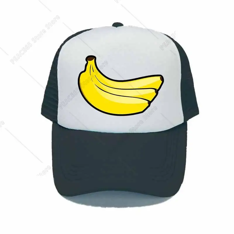 New Arrival Dad Hat Leisure Fresh Fruit Print Cap Hat Yellow Banana Baseball Caps For Men Women Hip Hop Trucker Hat Gifts