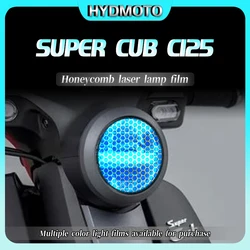 For Honda Super Cub C125 headlight film honeycomb laser light film transparent protection film stickers motorcycle accessories