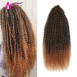 20-28Inch Synthetische Afro Verworrene Lockige Haar Ombre 613 Flechten Haar Extensions Marly Haar für Schwarze Frauen Alibaby