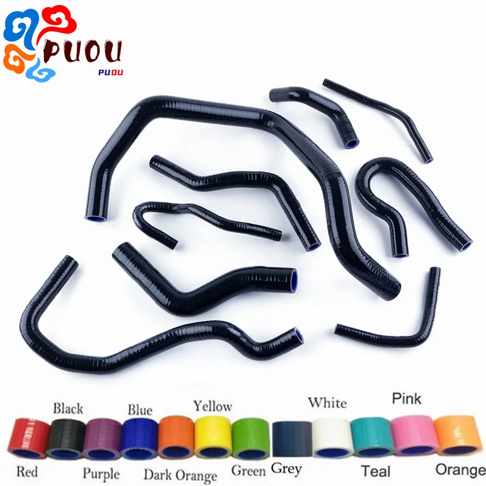

FIT HONDA CIVIC D15 D16 SOHC EG/EK 1992-2000 Radiator Coolant Hoses Kit Silicone Tube 9pcs