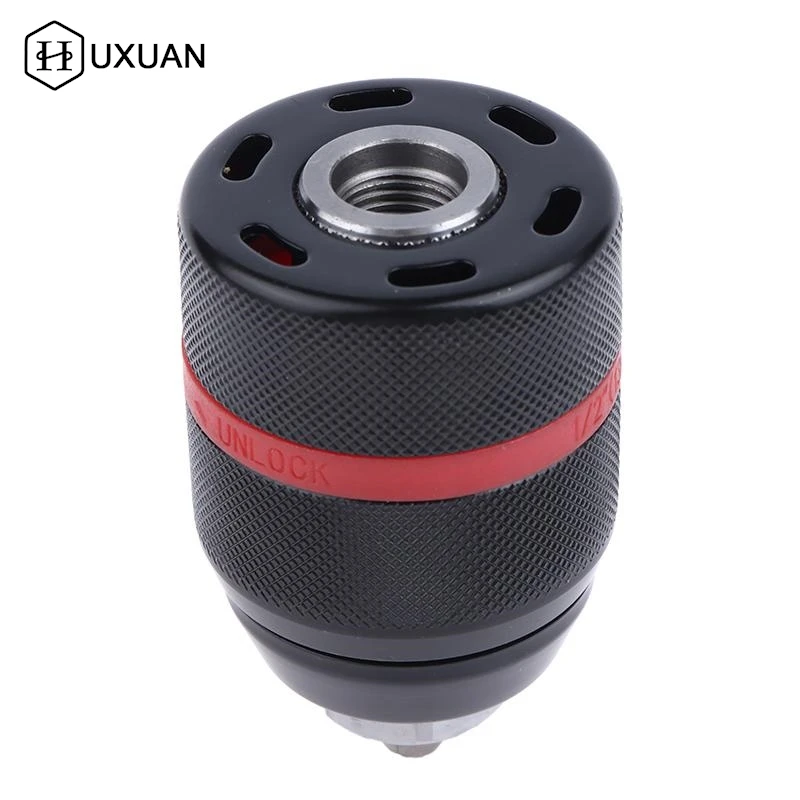 【W】Keyless Metal Drill Chuck,With Lock 13mm Ratchet Self-locking Chuck 1/2-20UNF Thread For Drill Bit Screwdiver&Sockets