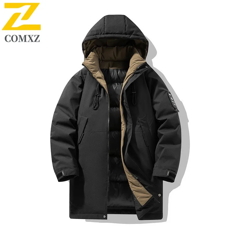 

Mens Business Long Trench 2025 Casual Single Breasted Windbreaker Fashion Autumn cotton Jackets Male New Slim Overcoats Outwear