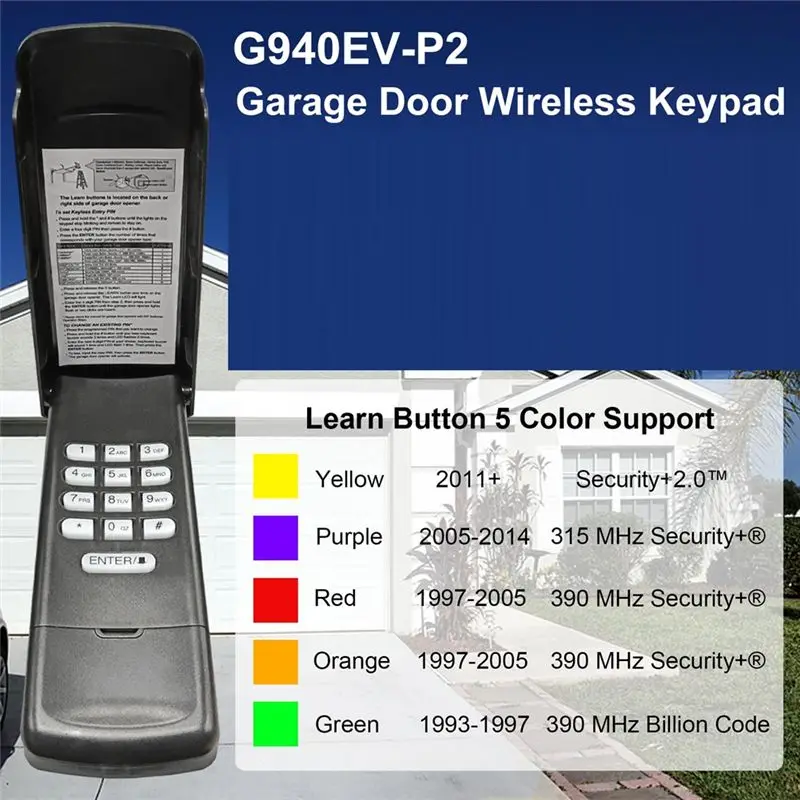 B27B Keypad Universal Garage Door Opener For Liftmaster Chamberlain Wayne Dalton Openers Production From 1993