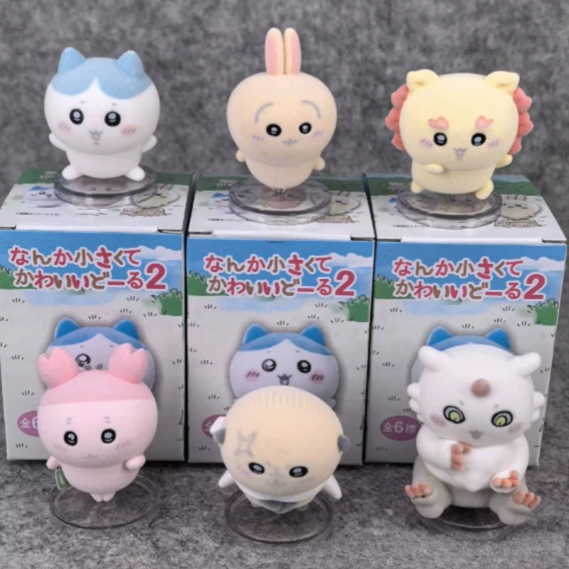 

Мультфильм Chiikawa Usagi Hachiware аниме фигурка Kawaii флокированная кукла модель слепая коробка игрушки коллекция украшения подарки для детей