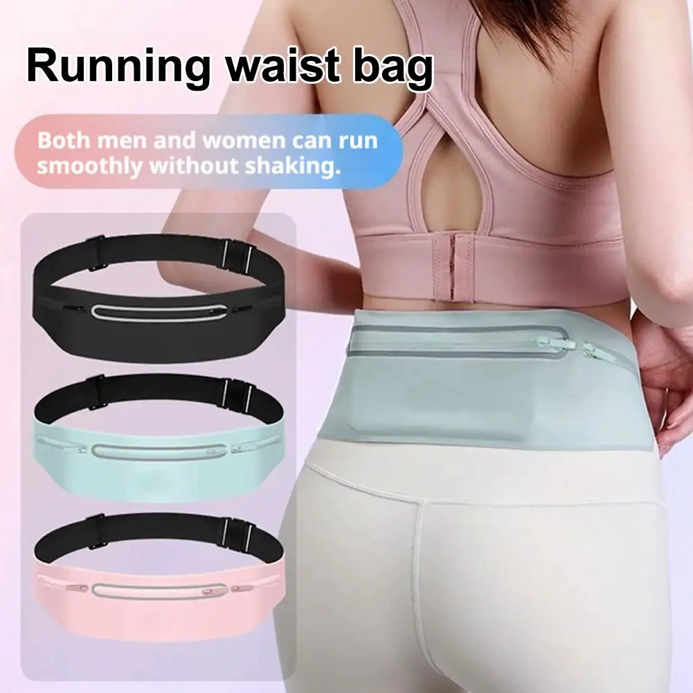 Waterproof Running Waist Pack Adjustable Belt Men Women Slim Running Bags Portable Outsides Jogging Gym Sports Cell Phone Pouch