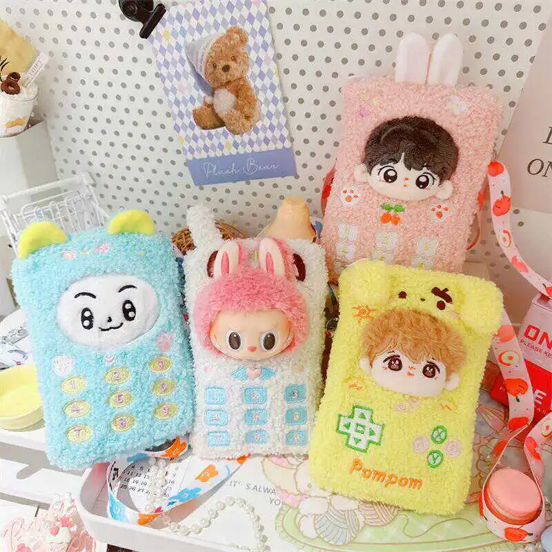 

Cute Cell Phone Crossbody Bag for Doll, Candy Color, Kawaii, Fluffy, Simulation, Phone Bag, Dress Up, Kawaii Outfit Gifts, 10cm