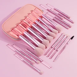 MAANGE 21PCS Travel Makeup Brush Set Foundation Concealer Eyeshadow Kabuki Blending Cosmetic Beauty Tools for Beginner