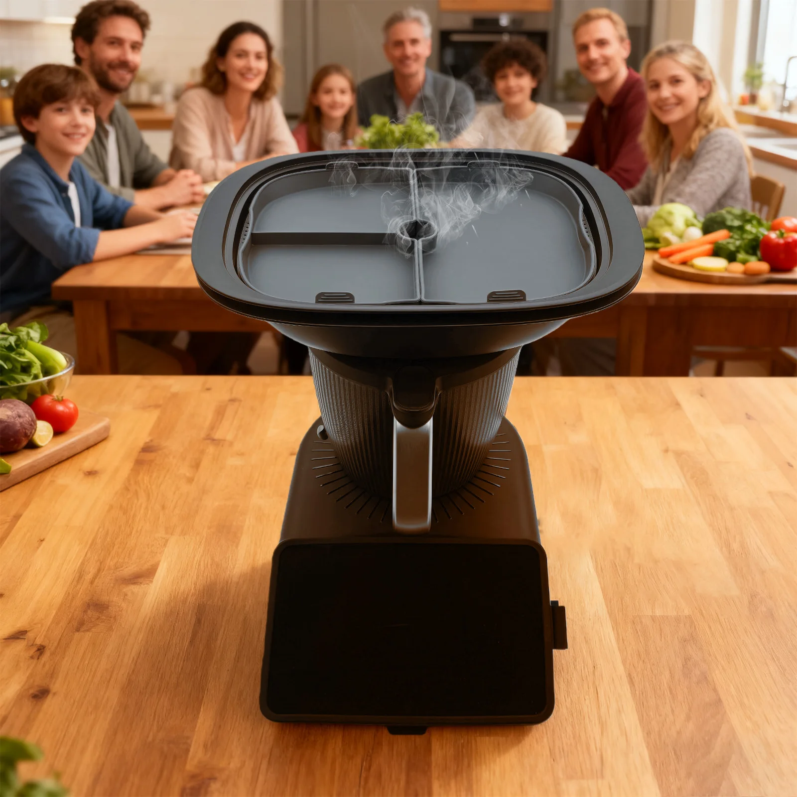 Bandeja de silicona para cocinar al vapor para Thermomix TM7, inserto multicompartimento 3 en 1 para cocinar alimentos diversos, antiadherente, fácil de limpiar