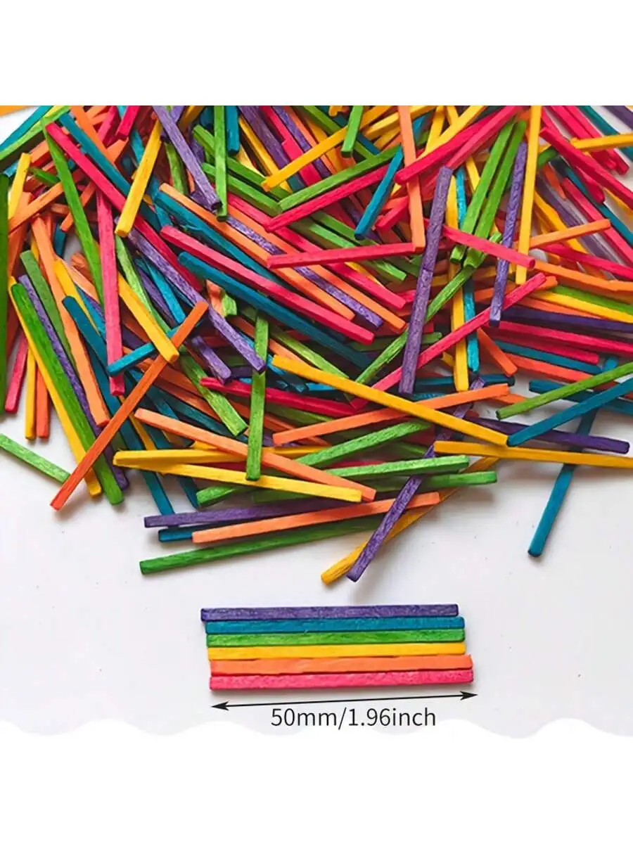 Mini Birch Sticks - 1000 Count, 5 cm/1.96 inches, DIY Building Model Materials for Handmade Art Making, 1 Set view 2