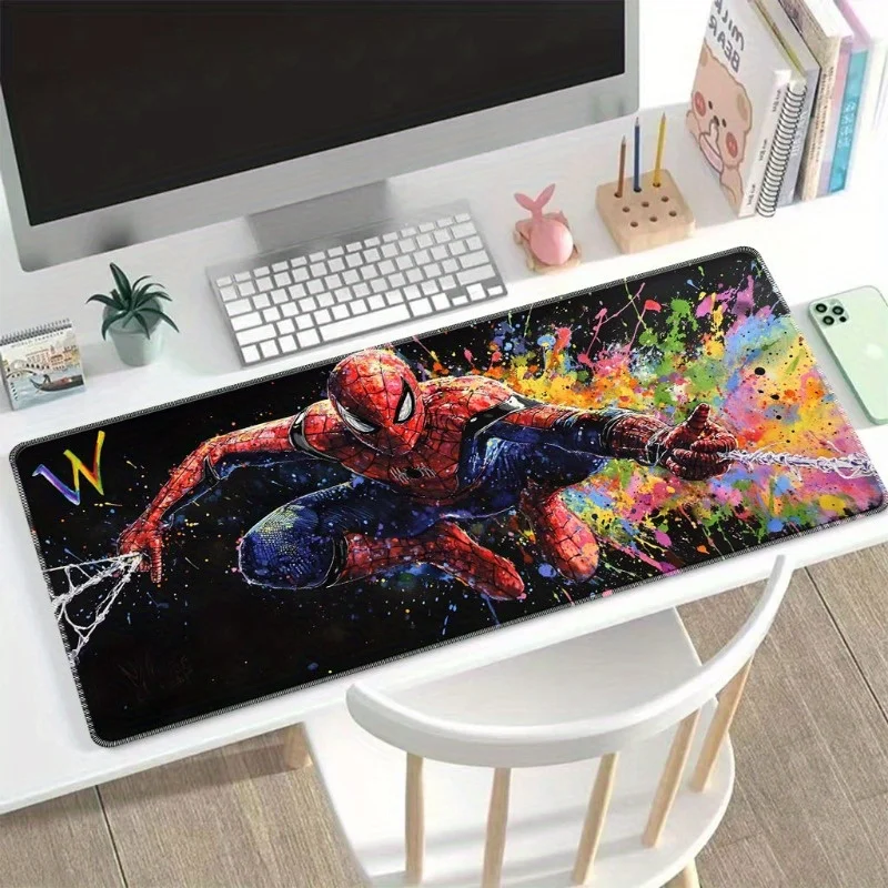 

Коврик для игровой мыши Superhero — яркий дизайн с красочными брызгами, идеально подходит для офиса и игр, резиновая основа для плавного серфинга