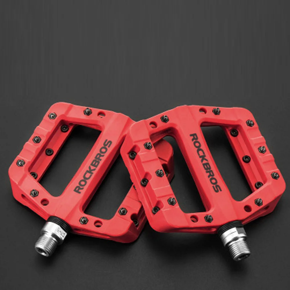 ROCKBROS Mountain Bicycle Bike Pedals Nylon Bearing Pedals 9/16\