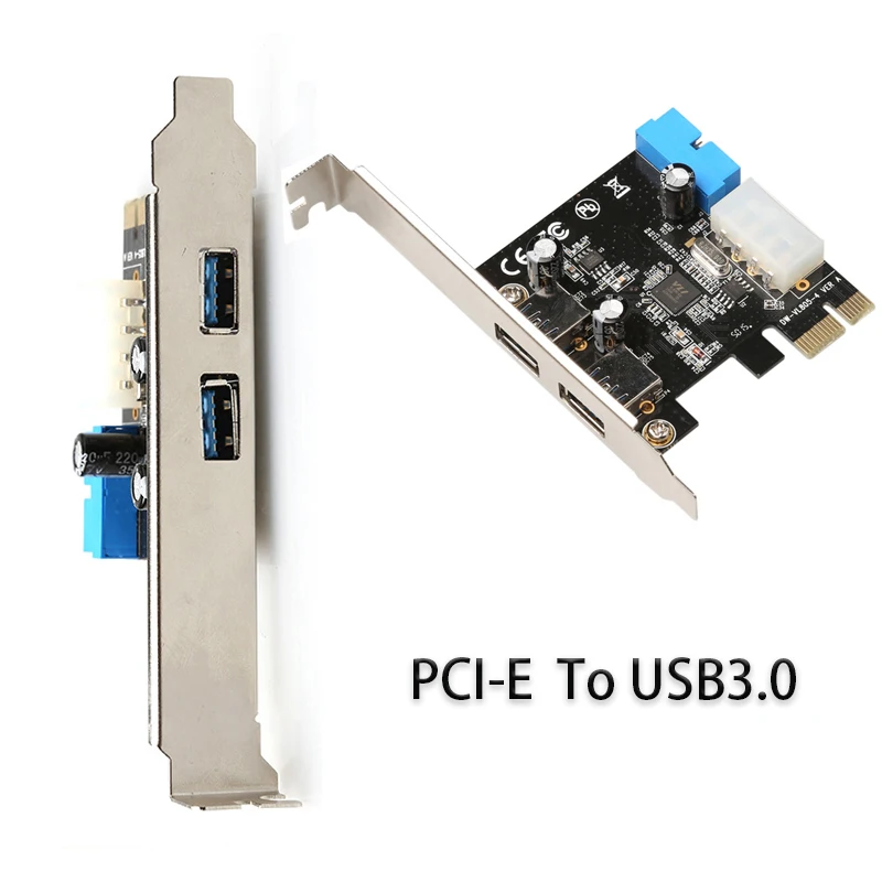 

PCIE To USB 3.0 Card for Desktop USB3.0 HUB Expansion card PCIE Riser Card Adapter 20PIN Connector Game PCIE Card PCIe Converter