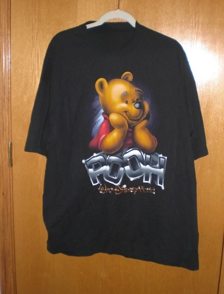 

Футболка Disney с Винни-Пухом, черные футболки для взрослых, топы унисекс, хлопковые футболки с короткими рукавами High Street