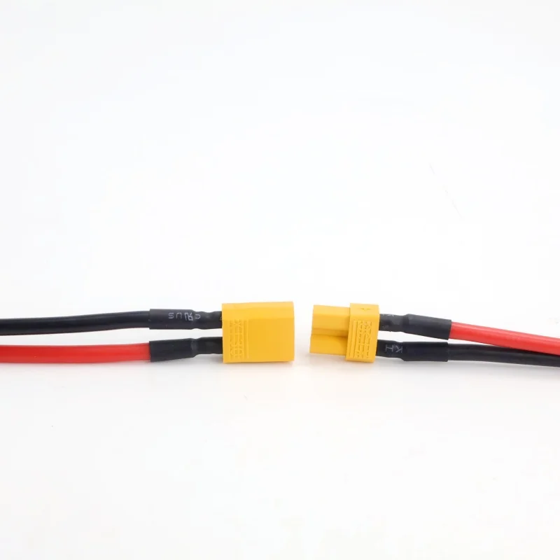 Xt30 trança plug macho e fêmea conector com 100mm 16awg cabo de fio estanhado para rc asa fixa lipo bateria fpv drone carregador