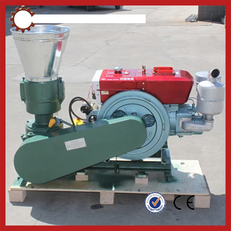 KL230A 유기 비료 펠렛 기계 디젤 엔진 전원 펠렛 기계 바이오매스 연료 펠렛 기계 300-400KG/H