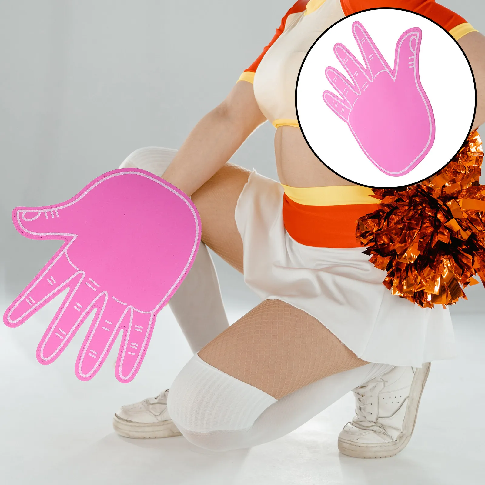 

Гигантская розовая перчатка-рука из пены с пятью пальцами для болельщиков, для футбольных матчей и вечеринок, из мягкого ЭВА, удобная для мероприятий