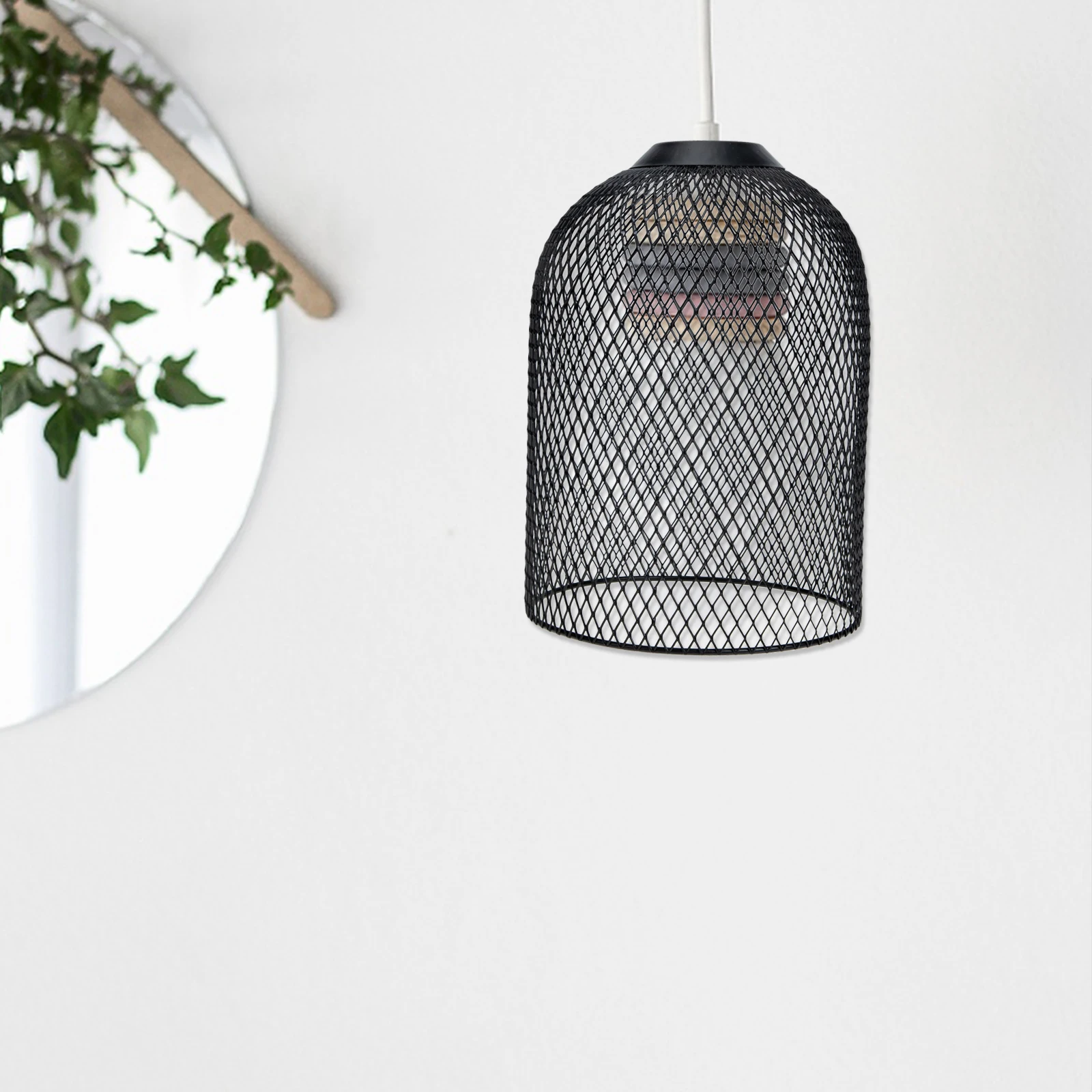 

Bird Cage Chandelier Lamp Shade Small Light Cover Black Decorative Lampshade for Home Kitchen Office Elegant Warm Lighting