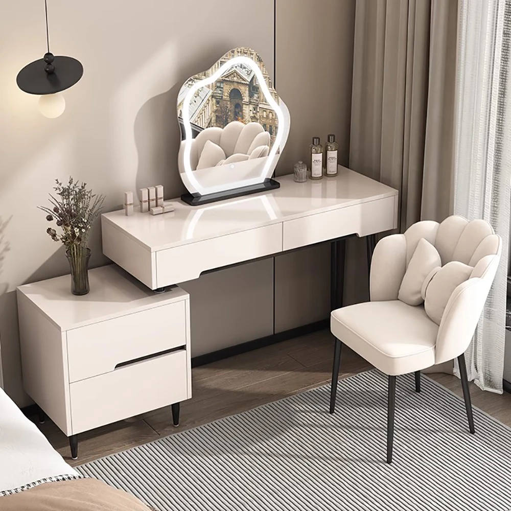 Aesthetic Girls Vanity Table Modern Fashion Unique Luxury Vanity Table Aesthetic Simple Meuble Coiffeuse Bedroom Furniture