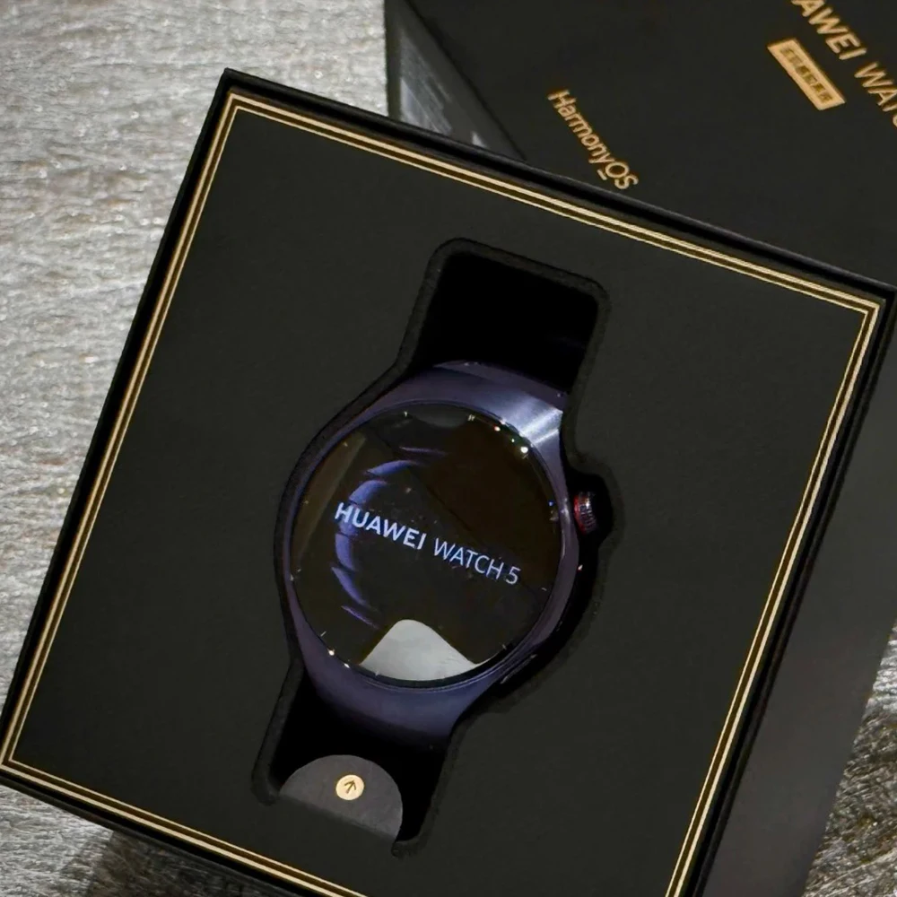 HUAWEI WATCH 5, Bluetooth Smartwatch Multi-sensão X-TAP Saúde MOT Running Relógios Oxigênio no sangue em tempo real iOS e Android