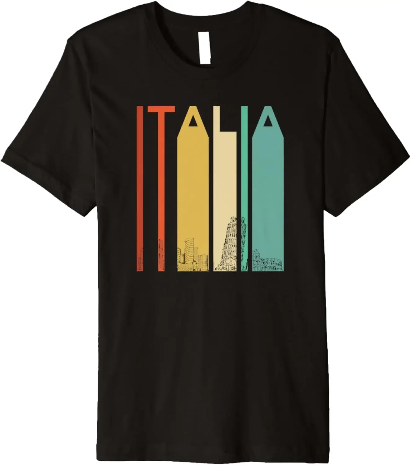 Italy, Rome, Italy, retro vintage Italian architecture Premium T-Shirt