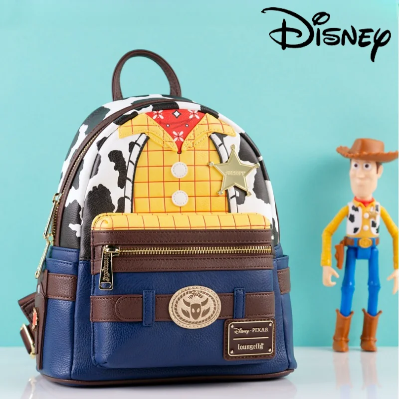 

Loungefly Disney Pixar Toy Story Woody Pu Backpack Kawaii Schoolbag Cosplay Backpack Mini Double Strap Shoulder Bag Xmas Gift