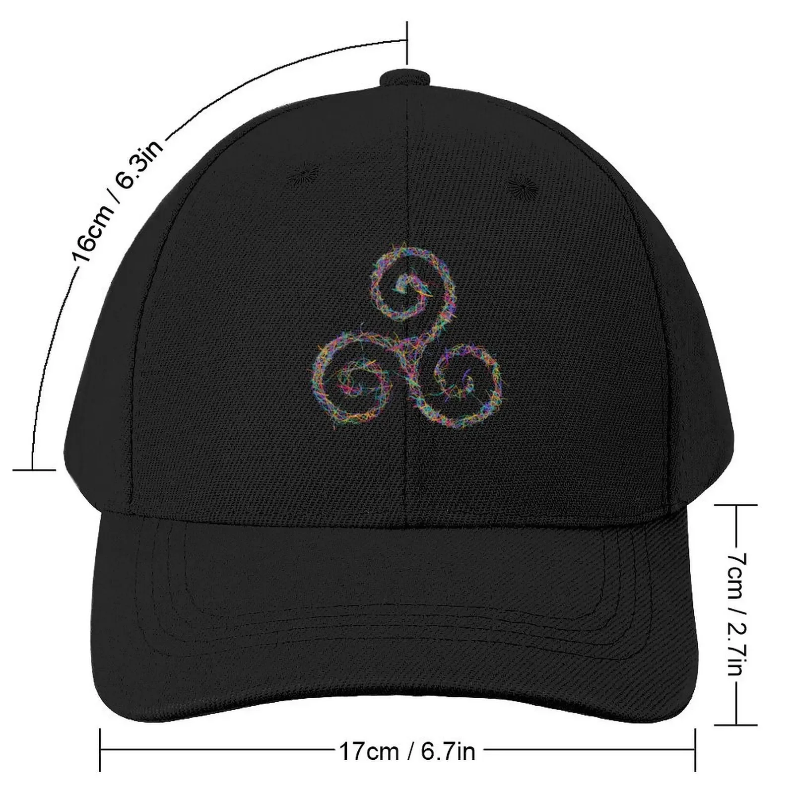 Triskelion design symbol - The mental, physical and spiritual in continual transformationCap Baseball Cap Icon Man Women's