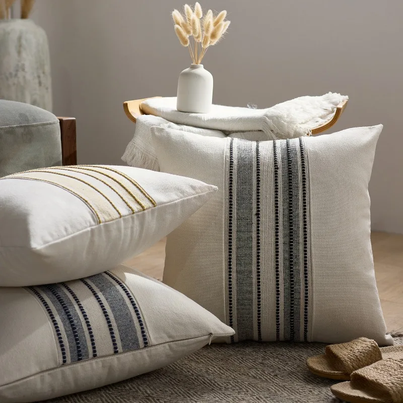 1 piece of four-season embroidered pillowcase sofa cushion cover machine wash pillow dustproof cover room decoration cover