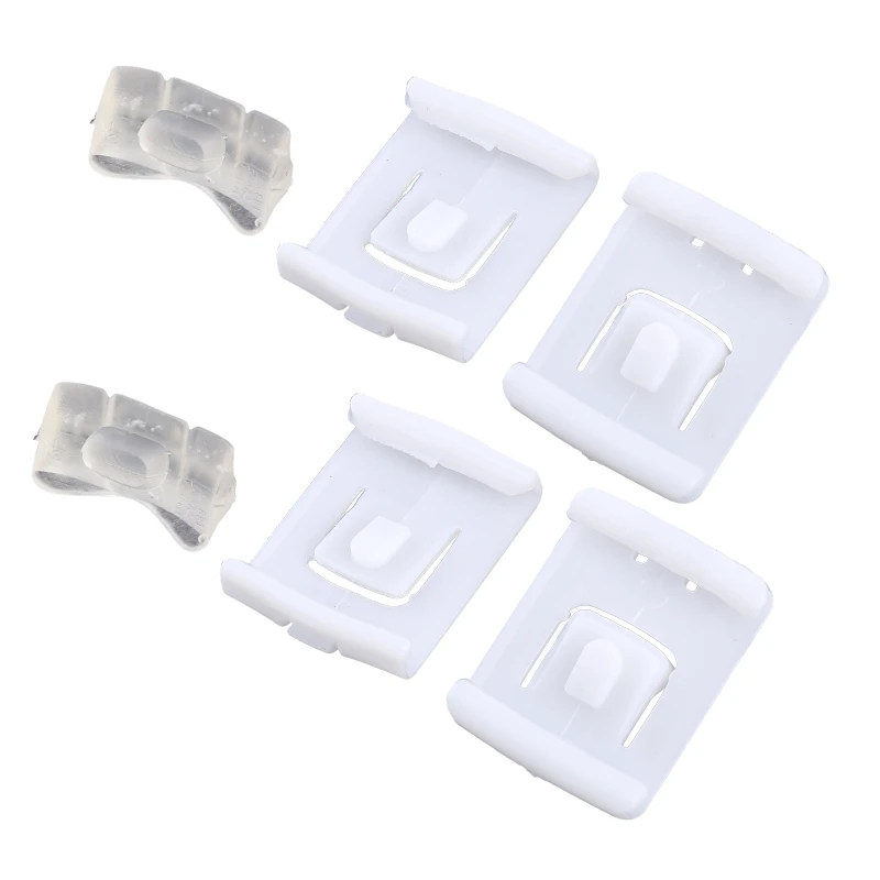 2 Set 6 Piece Suit for SEAT Buckle Clip Runner Guide For V.for . GOLF MK1 MK2 MK3 CORRADO White Plastic