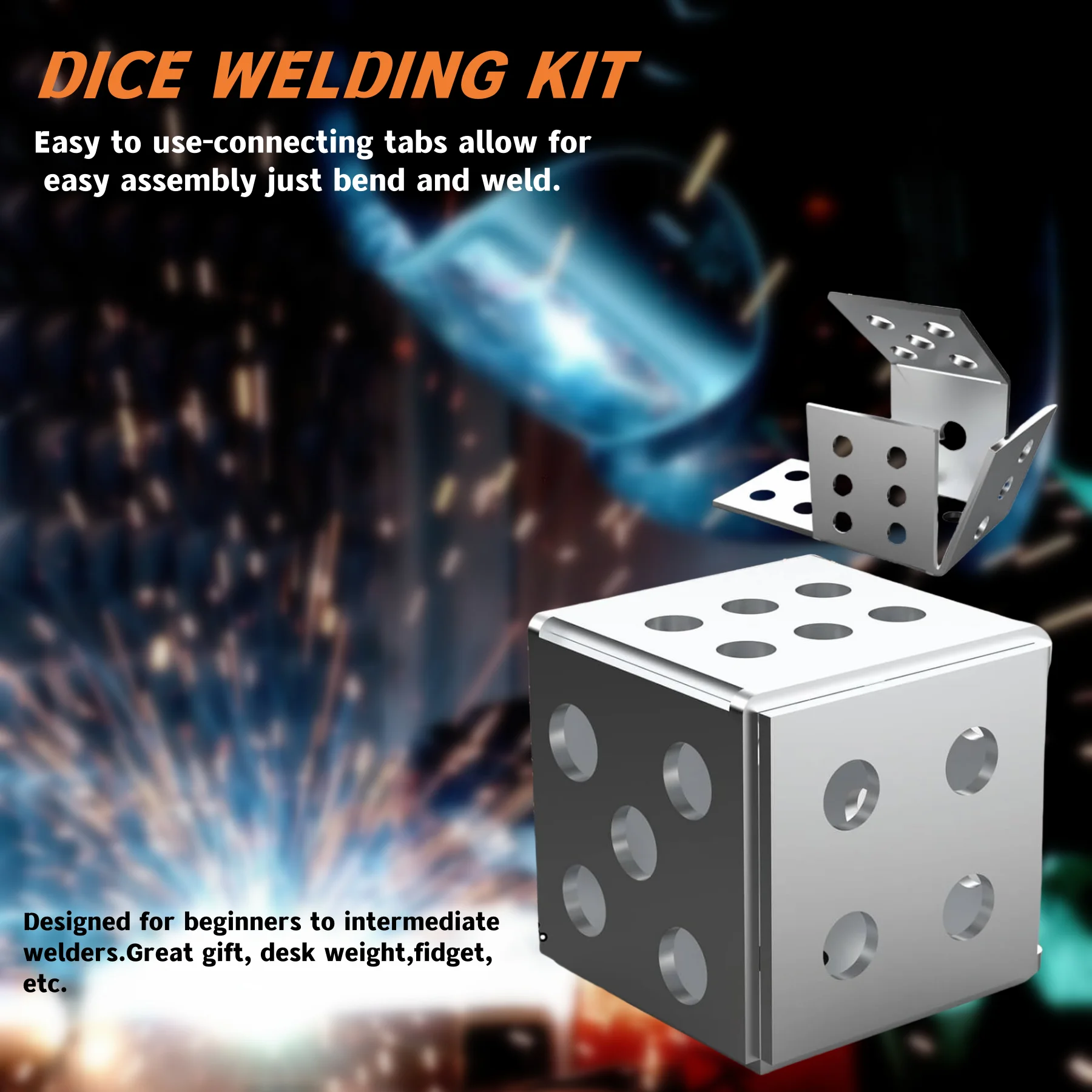 1pc Welding Tool Kit Dice Welding Sample Stainless Steel Welding Board DIY Cube TIG MIG Gas Arc Welding Practice Supplies