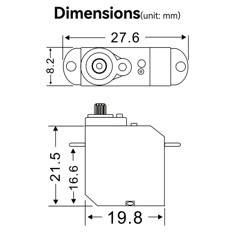 JX Servo DHV56MG Digital Coreless 1.2kg 0.10sec Metal Gear HV 5.6g DS Servo For RC Car Robot Airplane Aircraft Drone RC Model