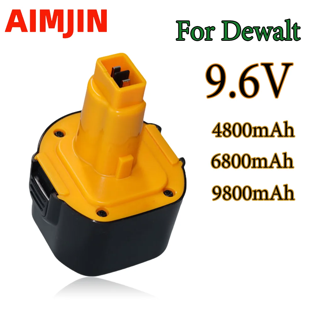 9.6V 9800mAh Ni-MH Battery for Dewalt DE9036 DE9061 DE9062 DW9060 DW9061 DW9062 EZWA DW050 DW909K DW909 DW902, DW913