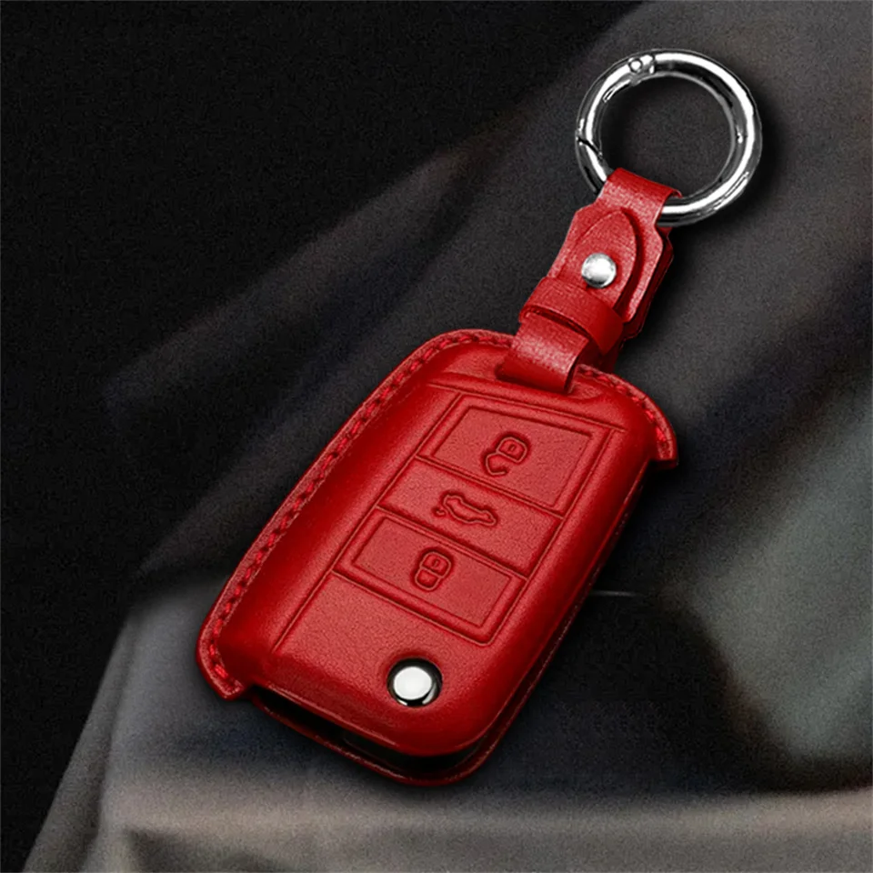 Car Key Case Cover For Volkswagen VW Golf 7 gti mk7 r Touran Skoda Octavia 3 Superb Karoq Kodiaq Seat Leon mk3 Ateca Accessories