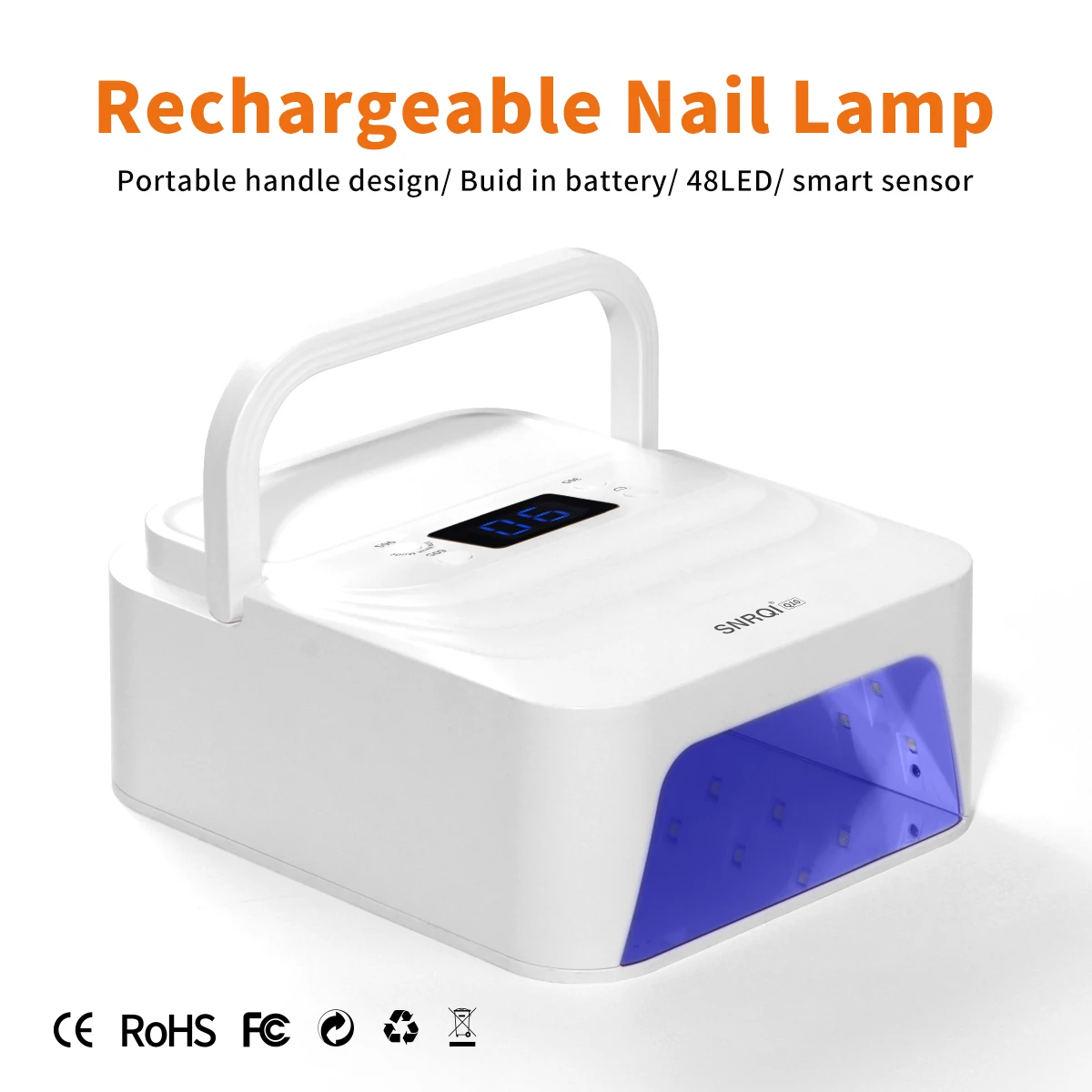 مجفف أظافر ببطارية LED 48، مصباح أظافر LED، معالجة مصباح الأشعة فوق البنفسجية، جميع طلاء الأظافر الجلية، العناية بالأظافر بمستشعر الحركة، أدوات صالون العناية بالقدم، l