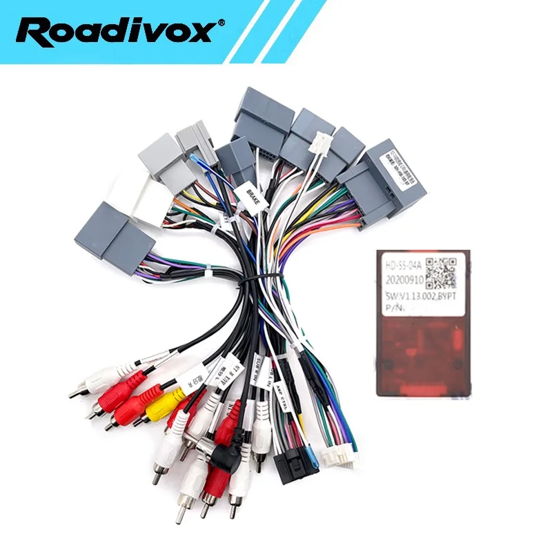 Android Car Radio 16 Pin Stereo Wiring Cable Harness Plug Power Adapter Connector Canbus Decoder For Honda CRV CR-V CIVIC