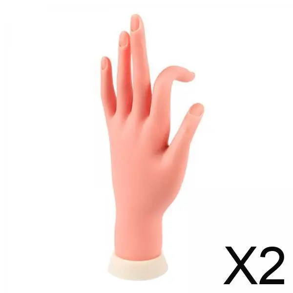 2x Ręka Treningowa do Manicure, Ćwiczeń Paznokci, DIY, Ekspozycja Paznokci, Lewa Ręka