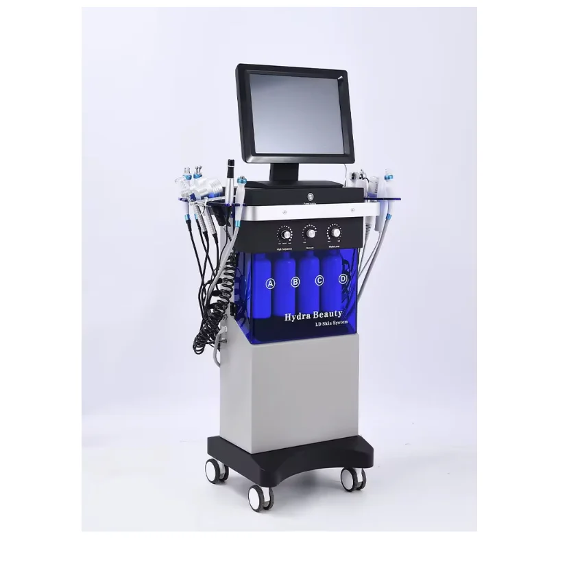 

14-in-1 Diamond Peeling Hydro facial machine water jet Aqua facial Vacuum Skin Care Cleaning lifting bubble spa Newest