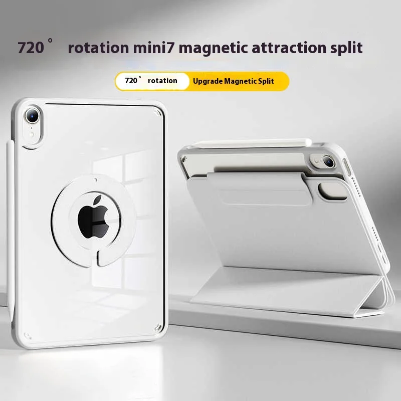 Tablet Case for 2024 iPad Air 11 10.9 Pro 11 13 inch Magnetic Case for iPad Mini 6 7 10.2 9th 8th 7th Gen Rotate 360°Detachable