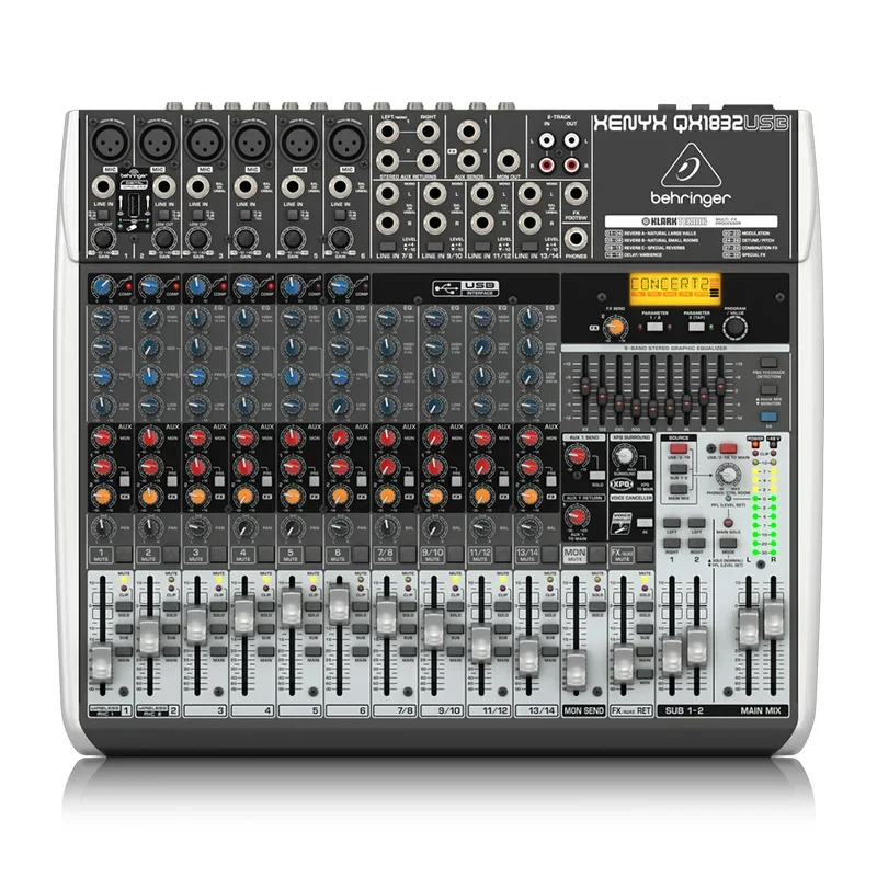 

Behringers X1832USB 14 Way Professional Stage Performance Sound Card Mixer Broadcast Conference Sound Console