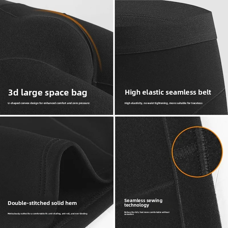 الرجال الشتاء ملابس اخلية حرارية عالية الخصر القطن الدافئة صوف مبطن بانت طويل الساق مكافحة الغضب البطن الدفء الطقس البارد حجم كبير #5