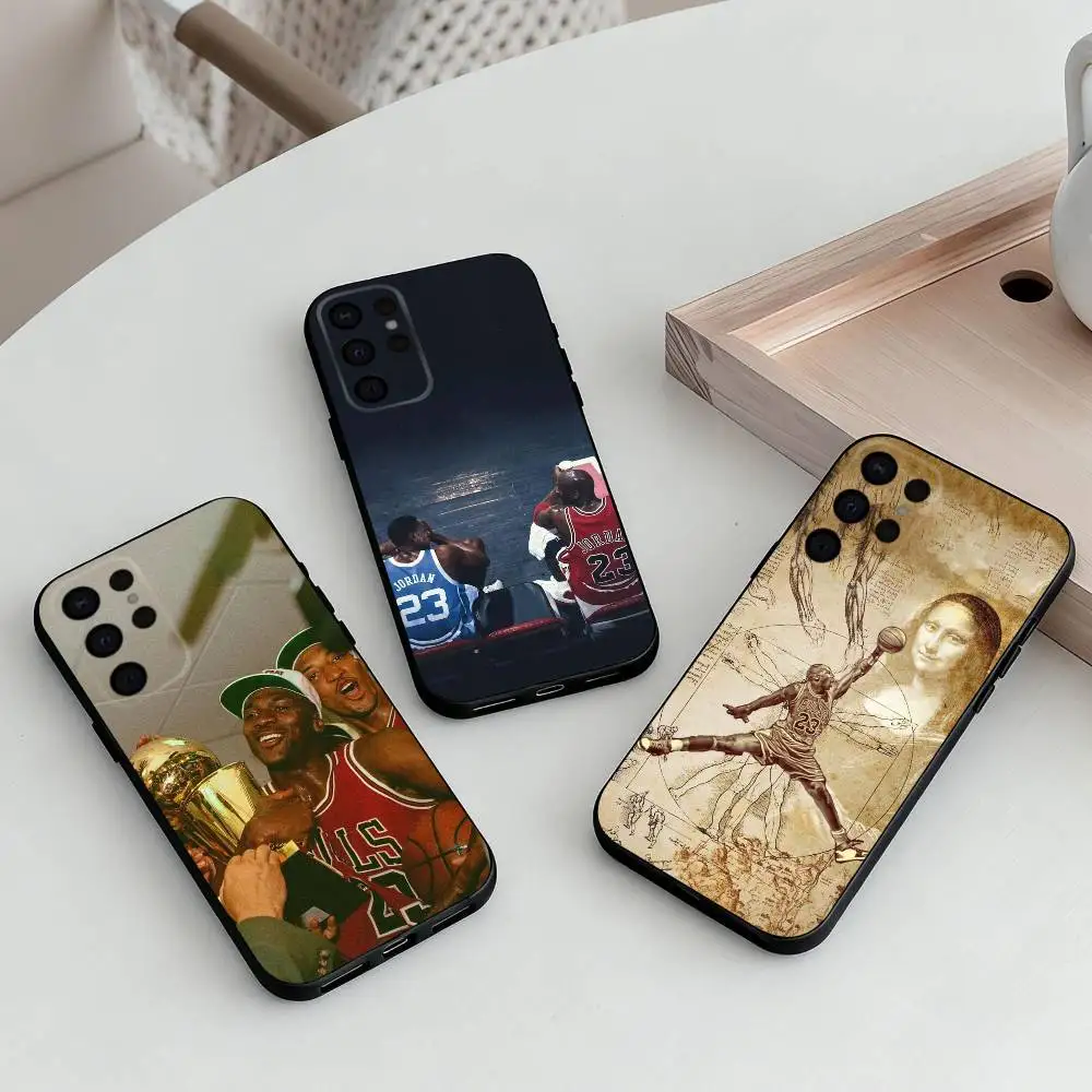 Basketball M-Michael J-Jordan-N Phone Case For Samsung S25,S24,S21,S22,S23,S30,Ultra,S20,Plus,Others Soft Black Cover