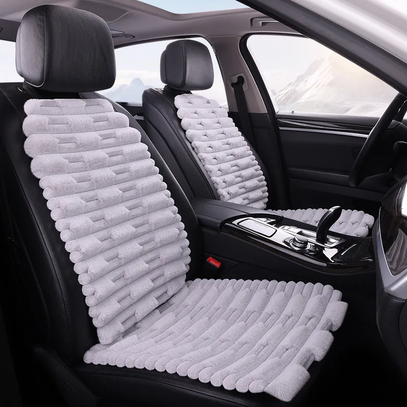 الشتاء الدافئة أفخم مقعد السيارة يغطي مجموعة كاملة العالمي مقعد السيارة أغطية حماية لطيف اكسسوارات السيارات الداخلية أغطية مقاعد امرأة #2